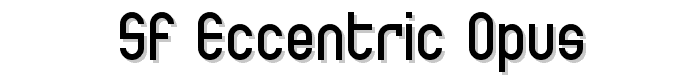 SF Eccentric Opus font